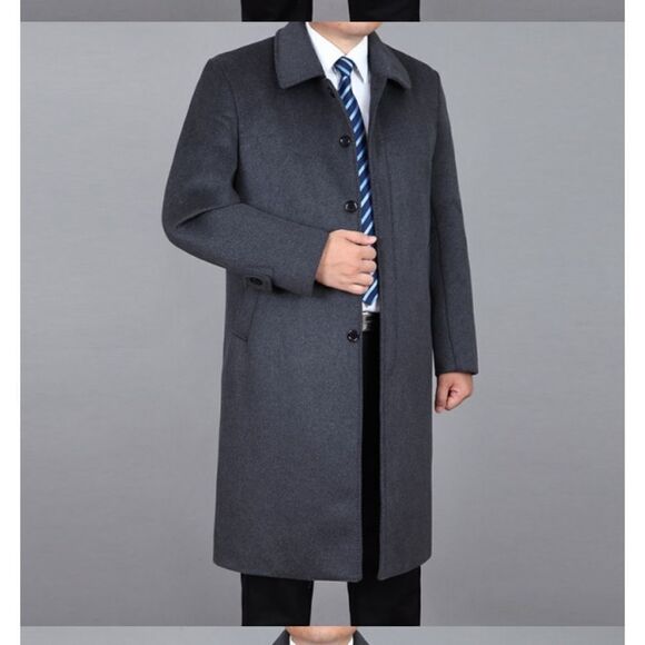 🌟MEN Wool Long Cashmere Coat🌟 - Picture 4 of 16